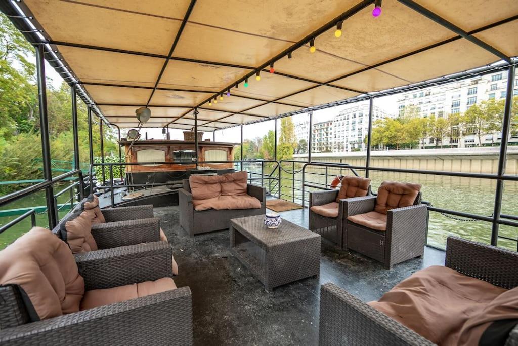 Grande Peniche 4 Ch - 10 Pers -Paris - Ile De Puteaux- Terrasses Villa Kültér fotó