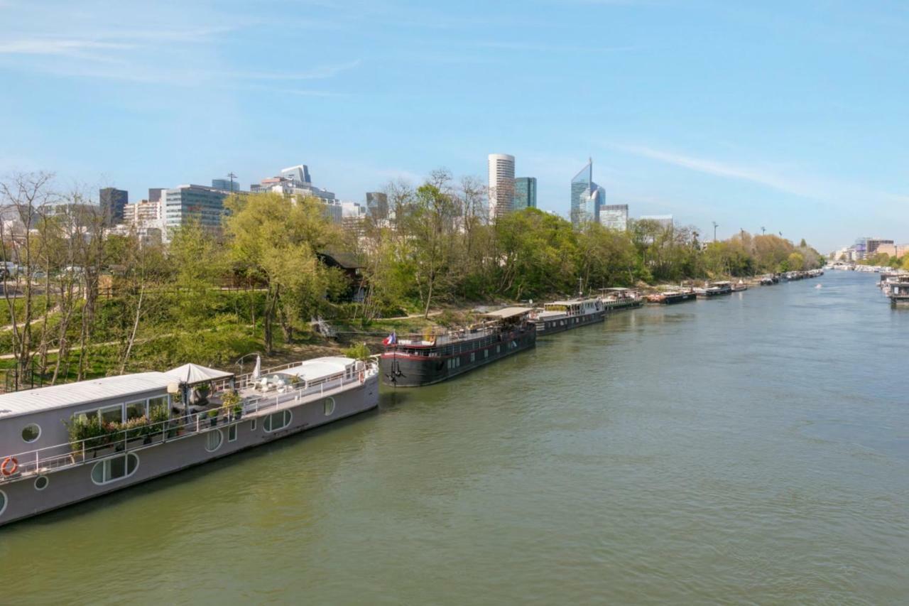 Grande Peniche 4 Ch - 10 Pers -Paris - Ile De Puteaux- Terrasses Villa Kültér fotó